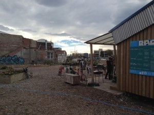 The RAD cycling space + a community garden