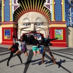 At Luna Park in St Kilda.